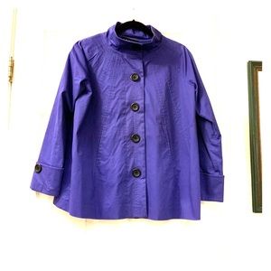 J Peterman Periwinkle Swing Jacket Small